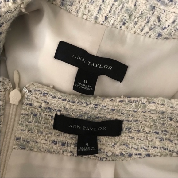 Ann Taylor tweed skirt set size 4 skirt and 0 top - Picture 4 of 5